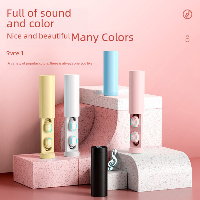 New TWS Chimney Real Wireless Bluetooth 5.3 Headset Intelligent Digital Display Long Endurance Binaural Sports Bluetooth Headset
