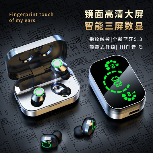 Mirror Digital Display YD03 Bluetooth Headset